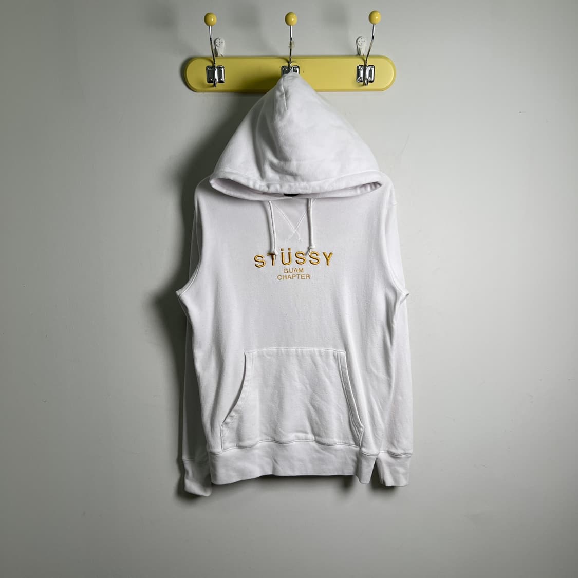 90's 스투시 괌 챕터 화이트 후드티 S 상품이미지1