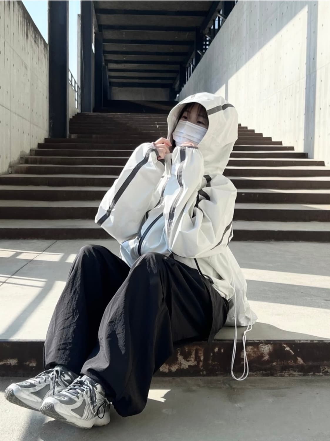 [2] 산산기어 윈드블록 자켓 아이보리 상품이미지4