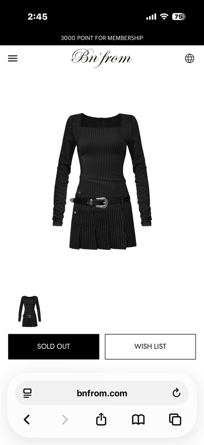 비엔프롬 프롬 웨스턴 핀 원피스 M 상품이미지1