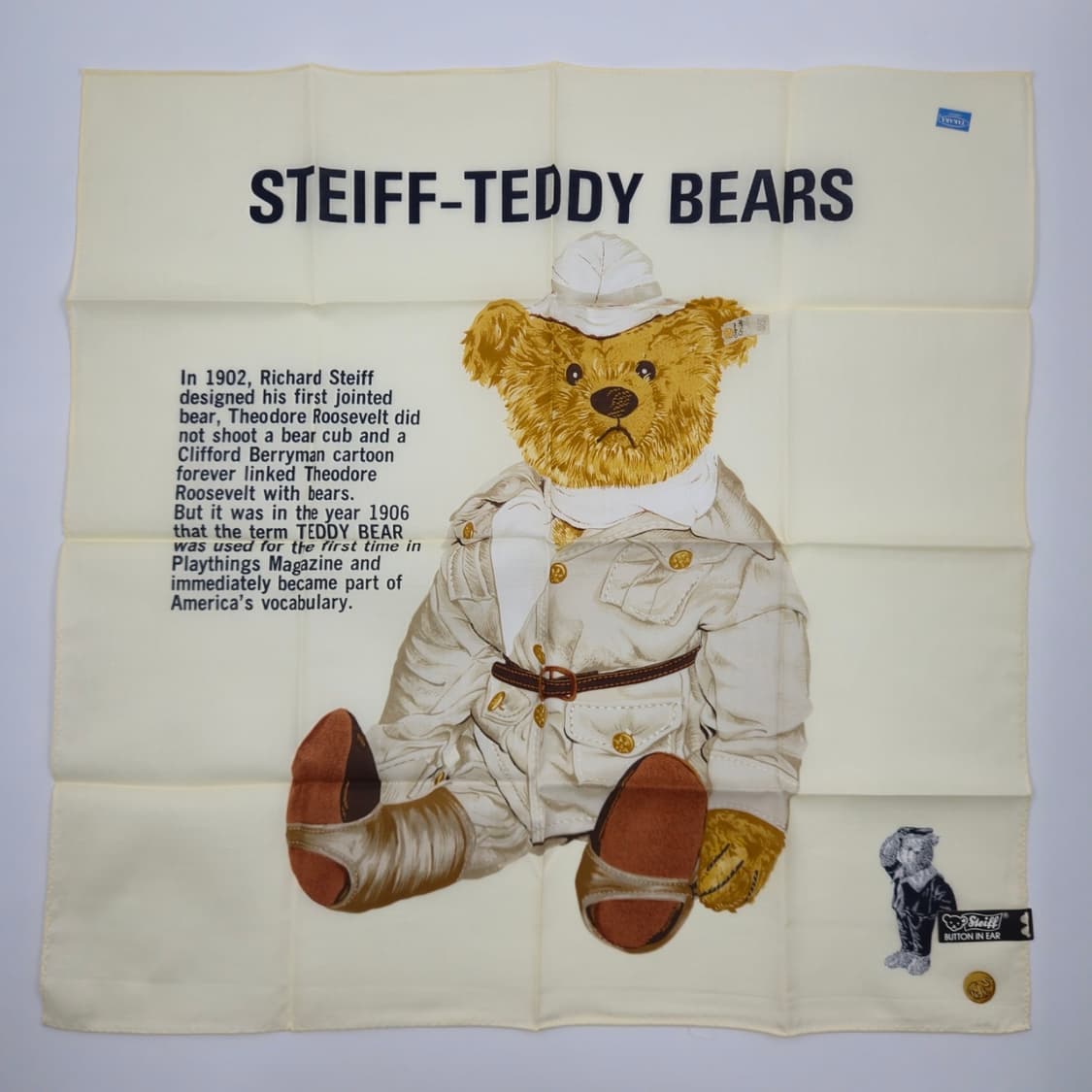 [새상품] STEIFF TEDDY BEARS 슈타이프 정품 손수건 스카프 상품이미지4