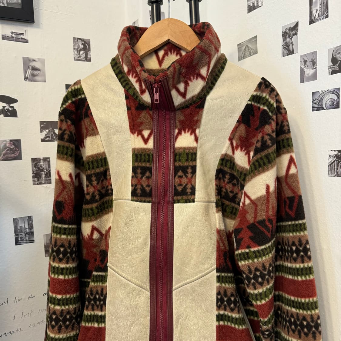 뉴질랜드 빈티지 램스킨 나바호 집업 자켓 상품이미지2