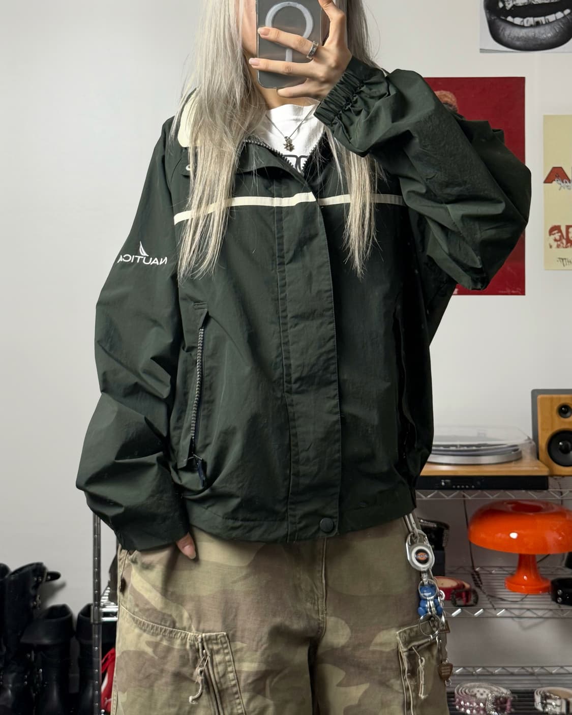 노티카 00s 딥그린 바람막이 자켓 상품이미지1