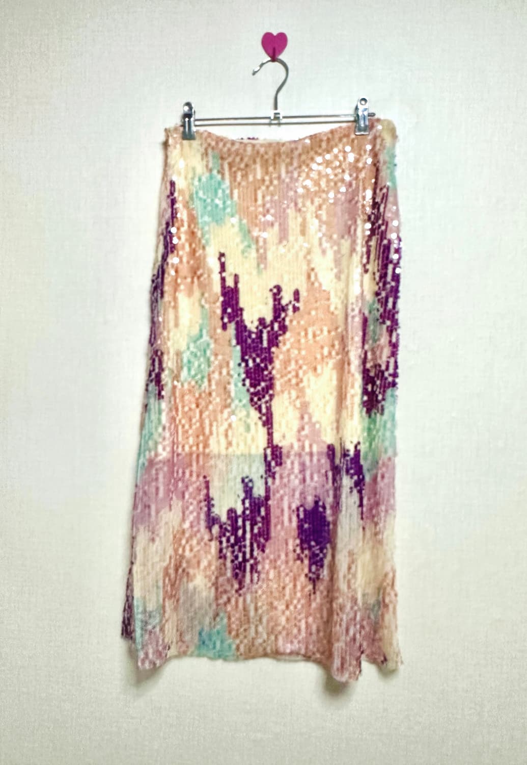 자라 파스텔 시퀸 미디 스커트 S 상품이미지2