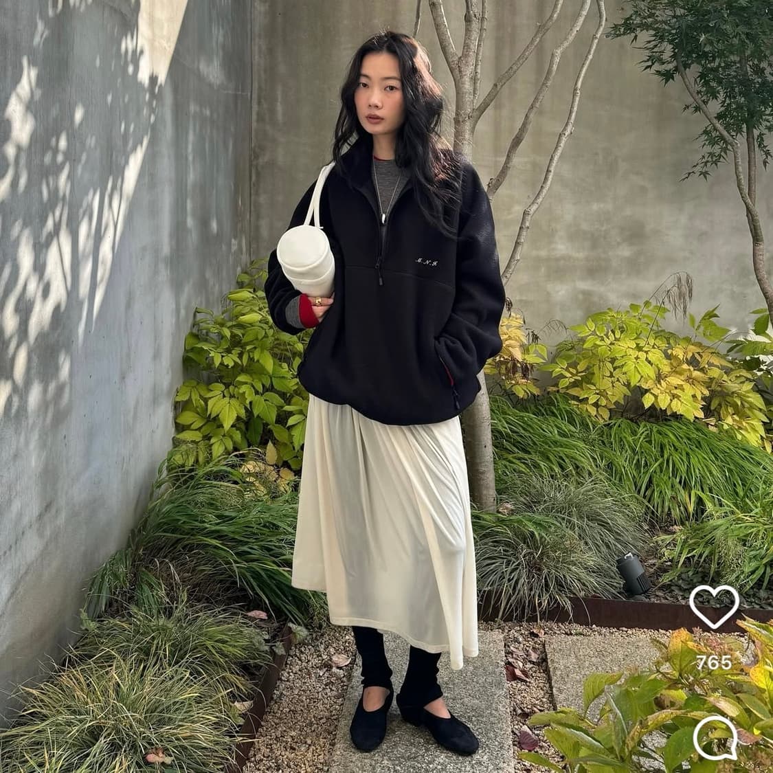 모노하 반집업 플리스 블랙 새상품 상품이미지1