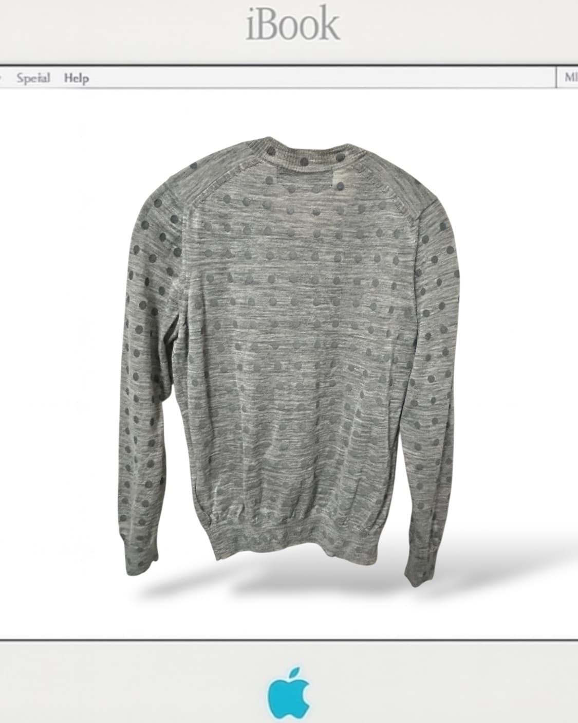 꼼데가르송 그레이 도트 가디건 (착용샷O) 상품이미지3