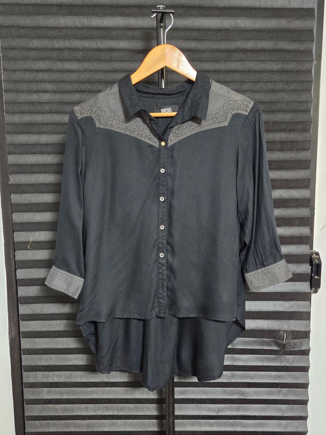 [디젤] 웨스턴 스터드 요크 비스코스 셔츠 | 00151 상품이미지1