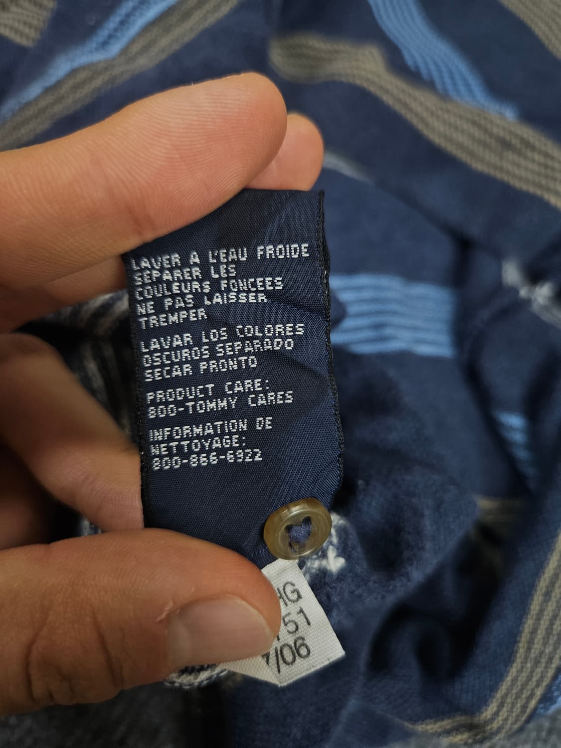 타미힐피거 스트라이프 긴팔 폴로셔츠 급처 상품이미지5