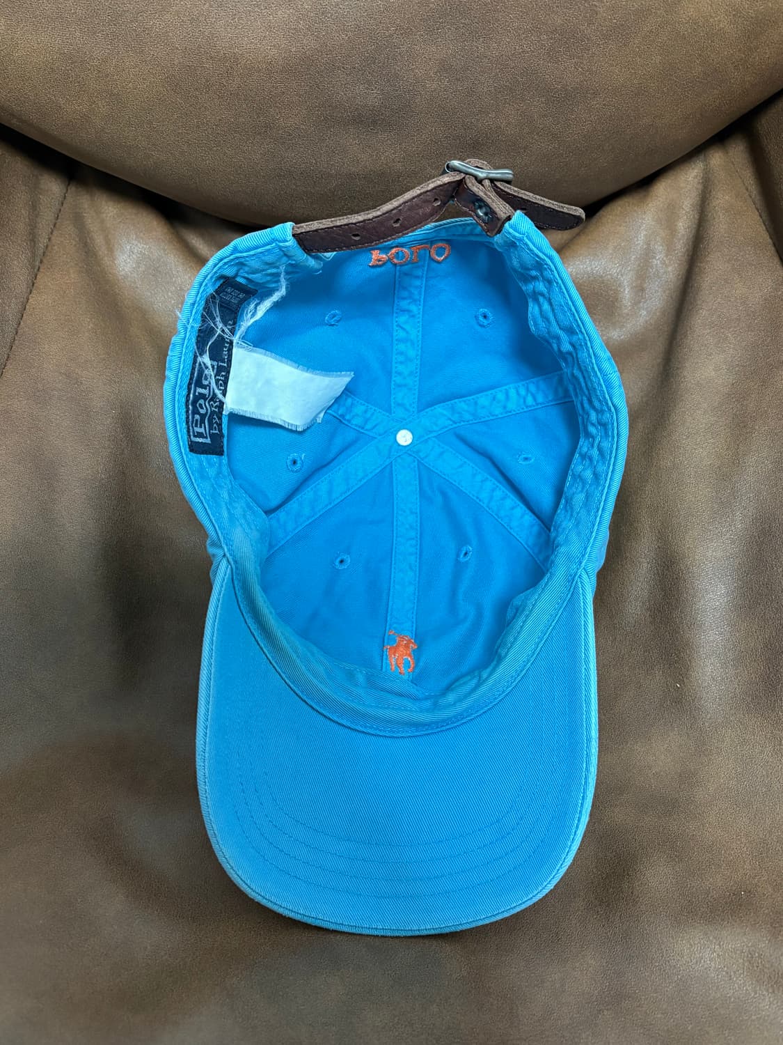90s 폴로 랄프로렌 레더 스트랩 볼캡 상품이미지8