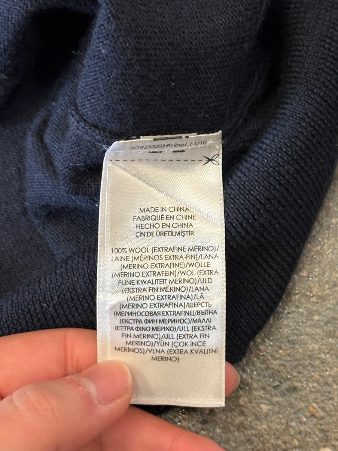폴로 랄프로렌 메리노 울 니트 네이비 M 상품이미지6