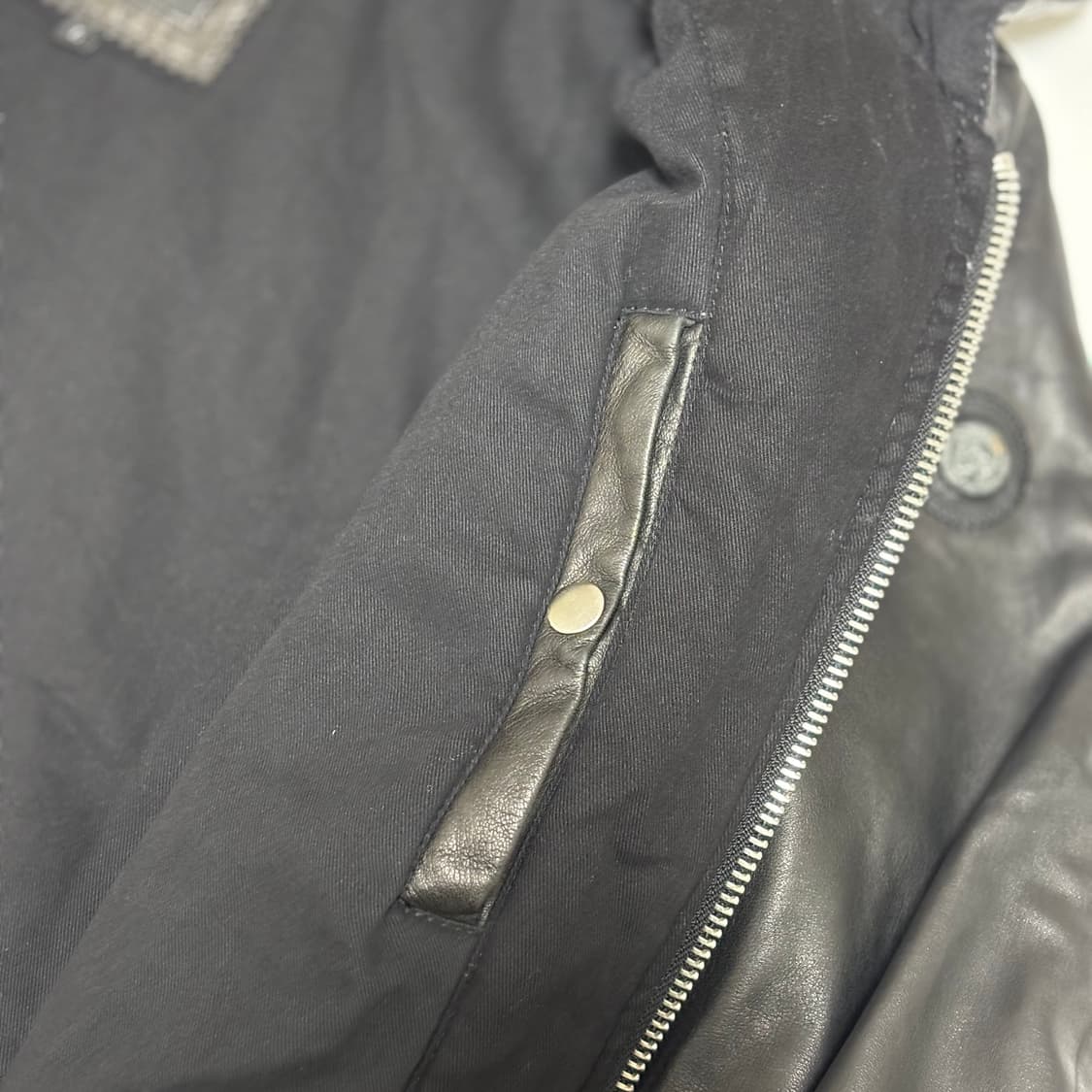 디젤(DIESEL) 램스킨 후드 레더 자켓 상품이미지6