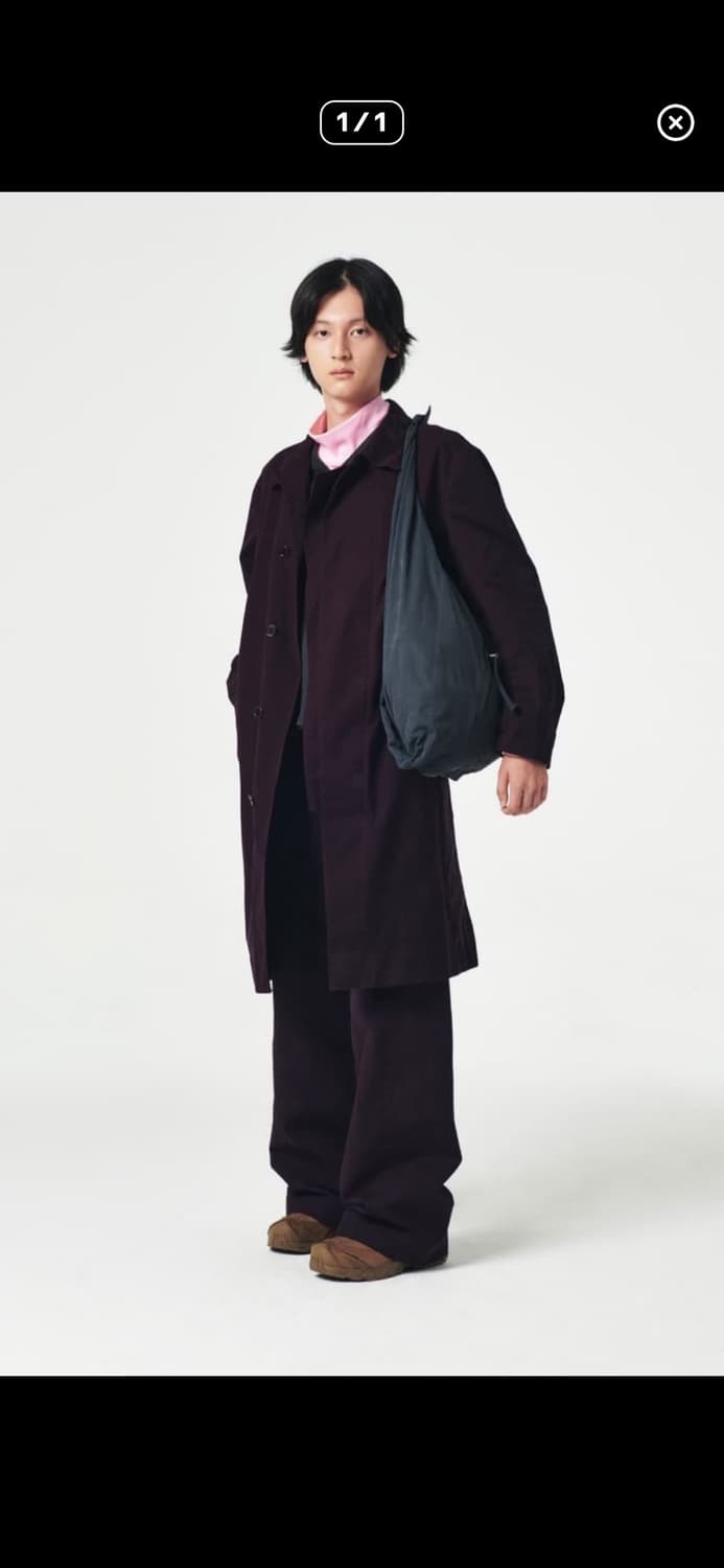 EE 누마레 GARMENT DYED 코트 wine 상품이미지2