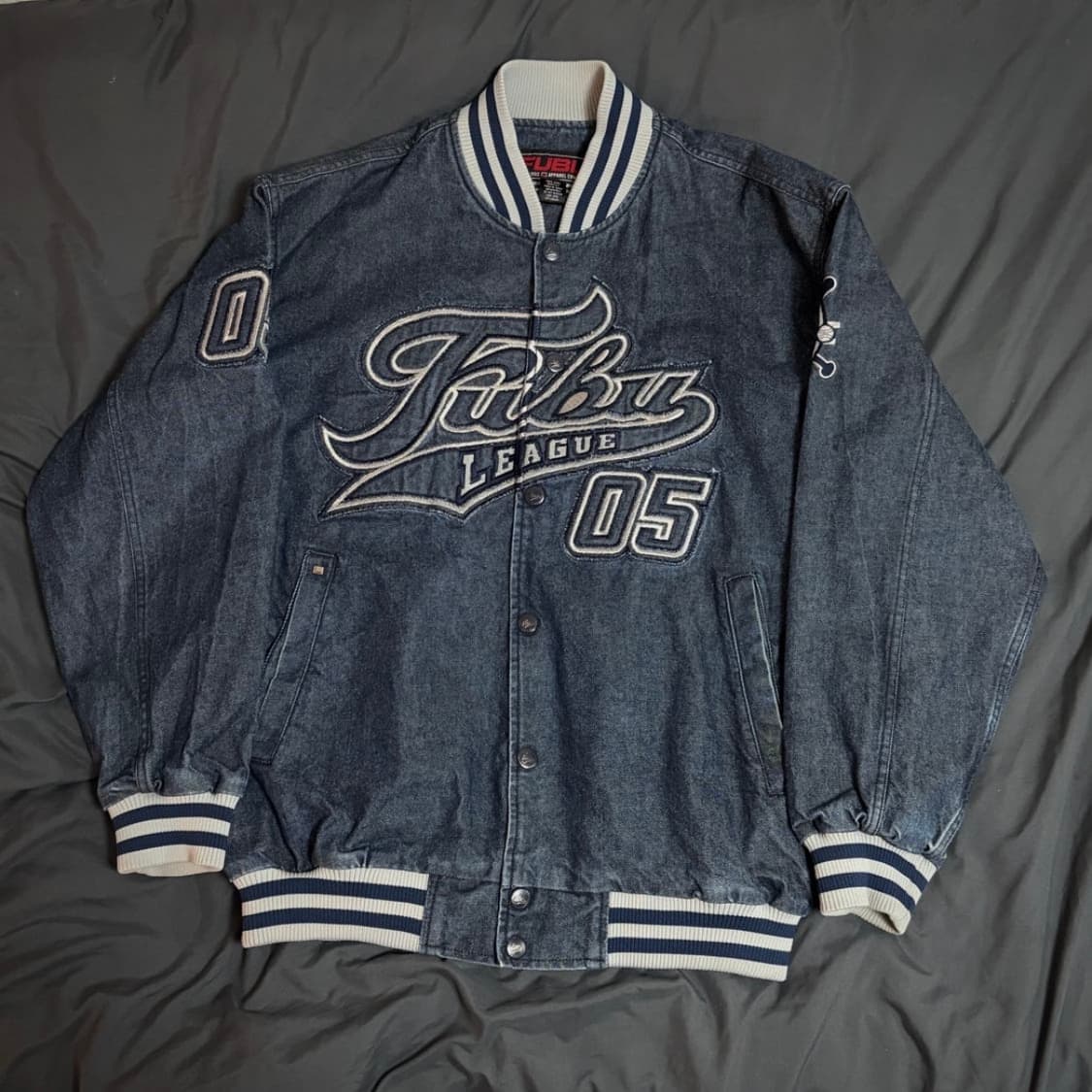 [FUBU] 후부 데님 야구점퍼 블루 빈티지 자켓 스타디움 상품이미지1