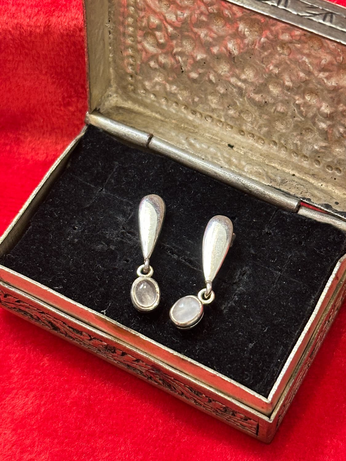 Vintage moonstone 925silver earring 상품이미지1