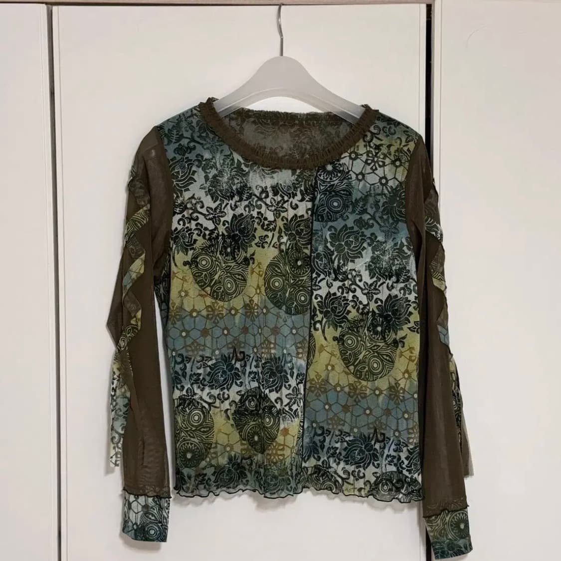 빈티지 오리엔탈 그런지 시스루 탑 상품이미지2