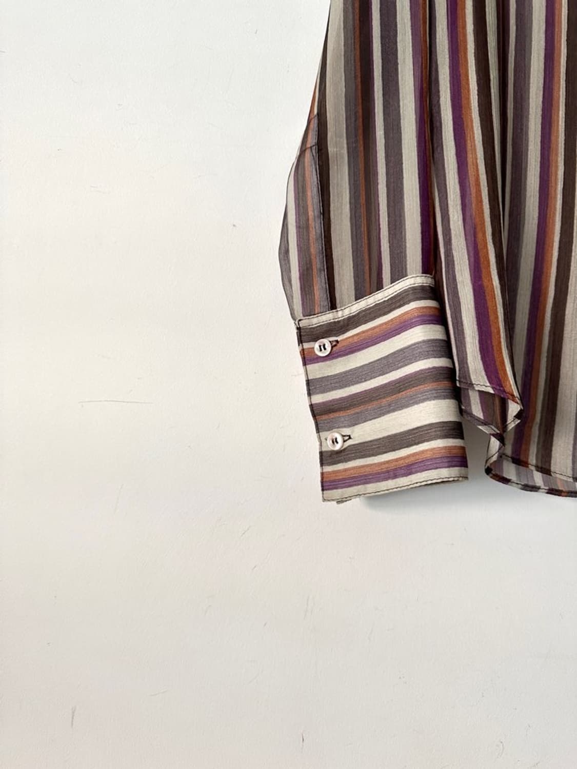 Sheer stripe shirt / purple & white  상품이미지4