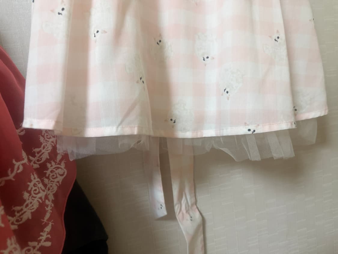 앙크루즈 핑크 고양이 원피스 러블리 로리타 양산형 상품이미지2
