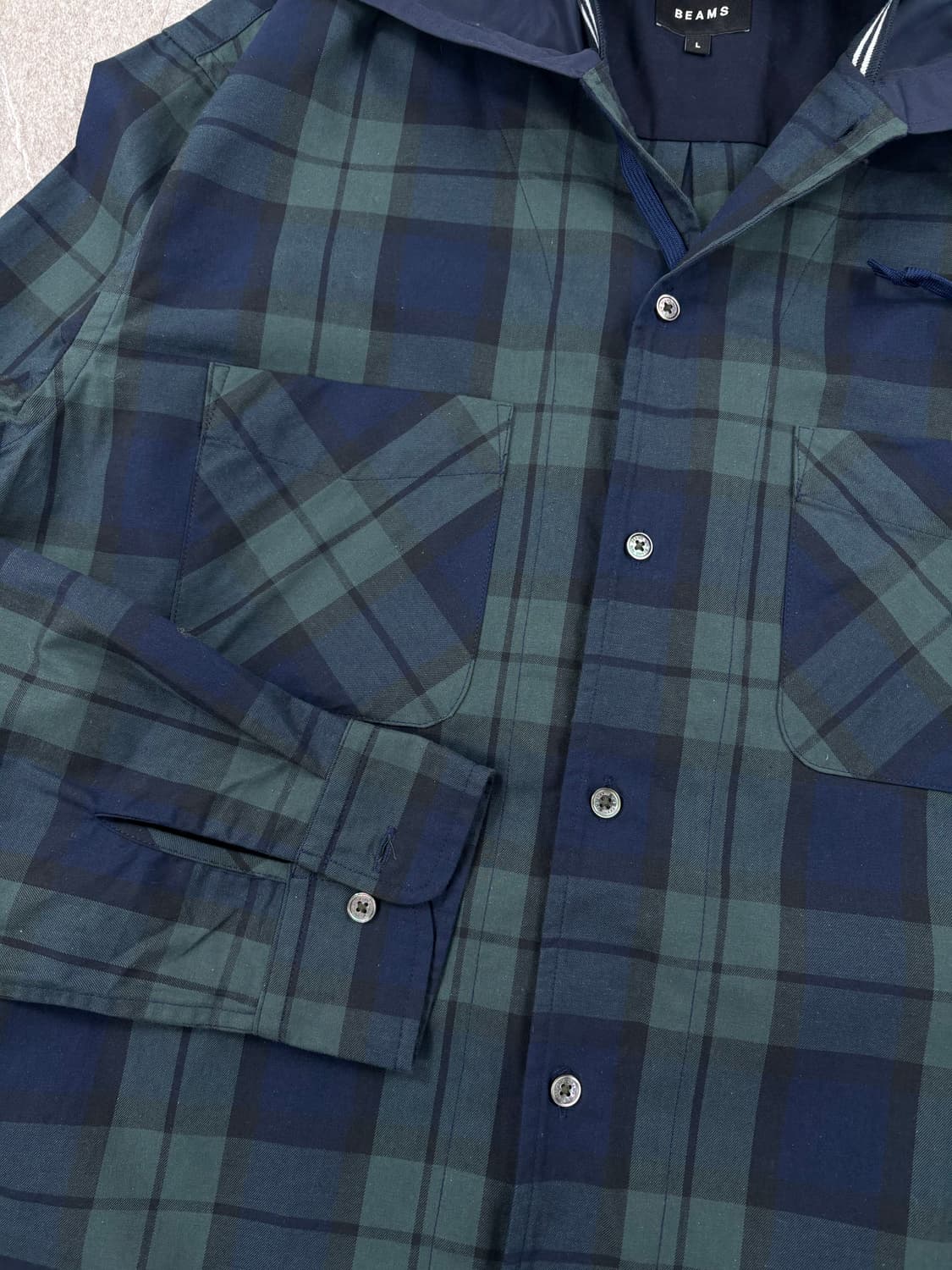Beams Check Hoody Shirts    상품이미지2
