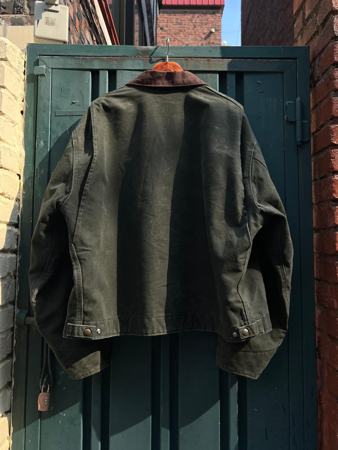 [2XL]칼하트 USA J97 디트로이트 모스그린 워크 자켓 상품이미지9