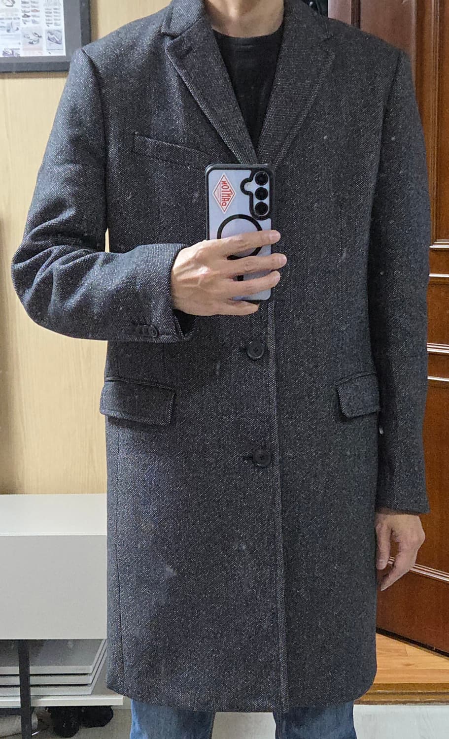 (착샷) 띠어리 싱글 코트 울 캐시미어 theory 상품이미지9