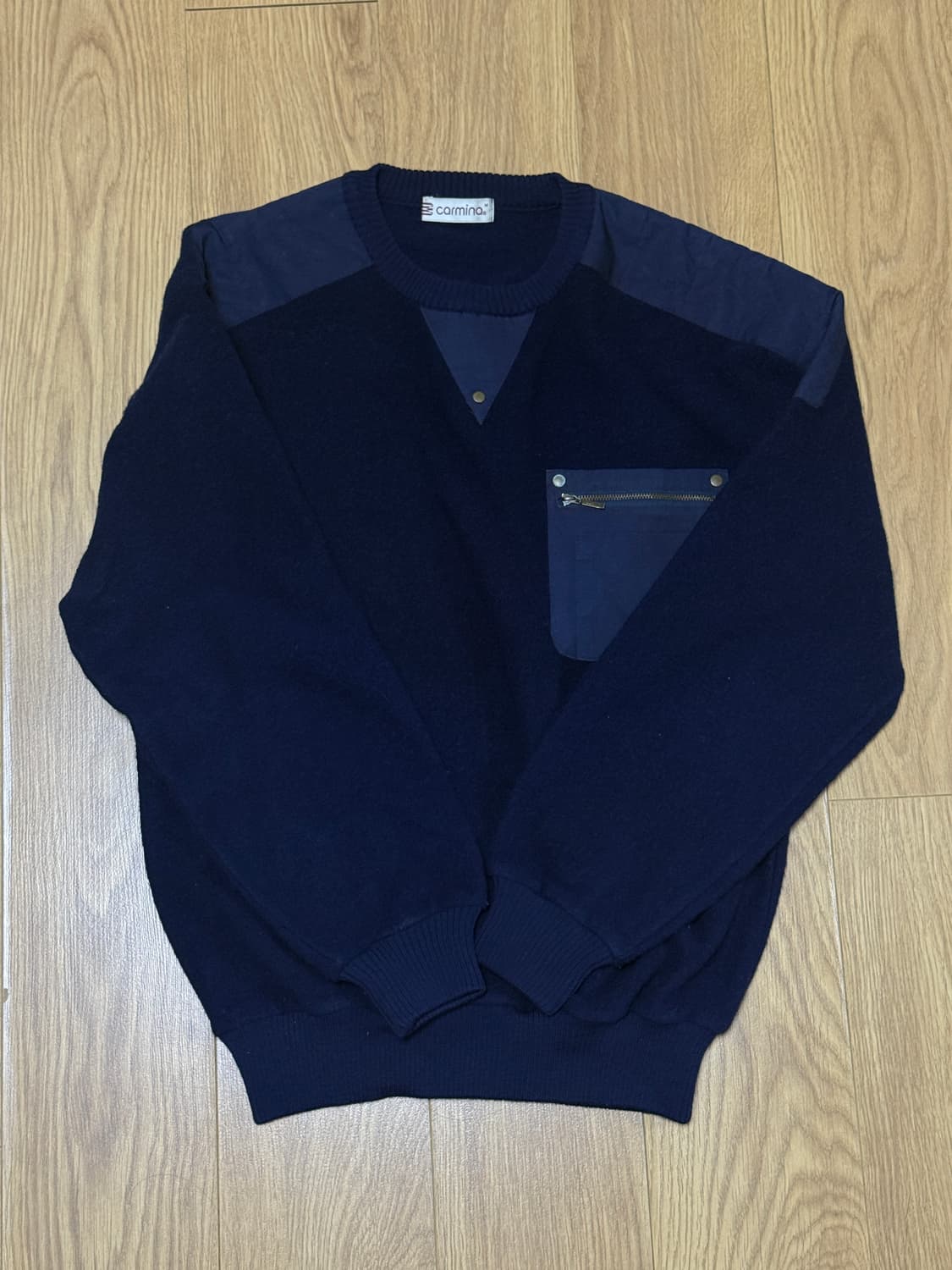 Carmina 빈티지 밀리터리 니트 상품이미지3