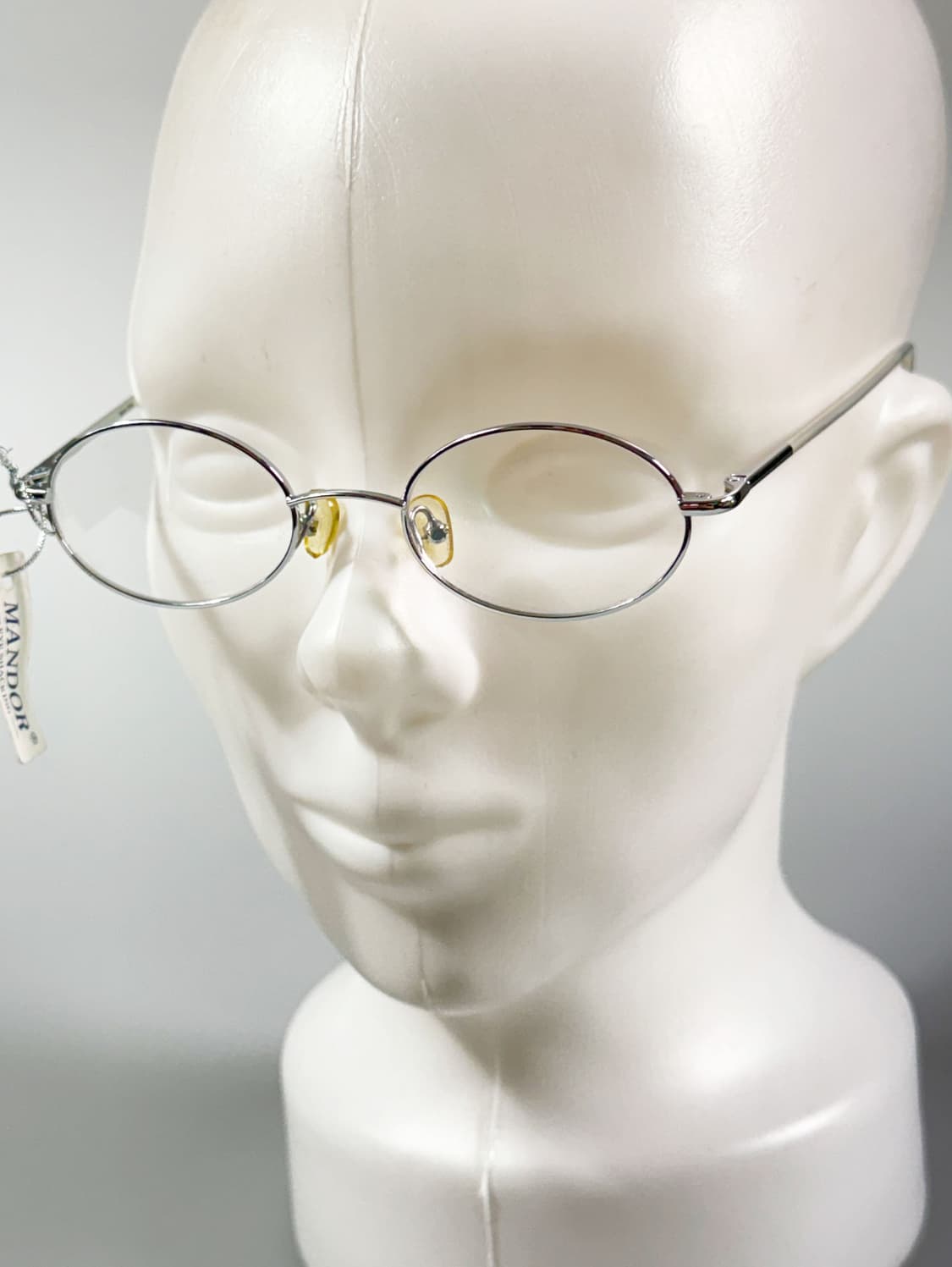 90s MANDOR 실버 슬림 오벌 프레임 빈티지 안경 상품이미지8