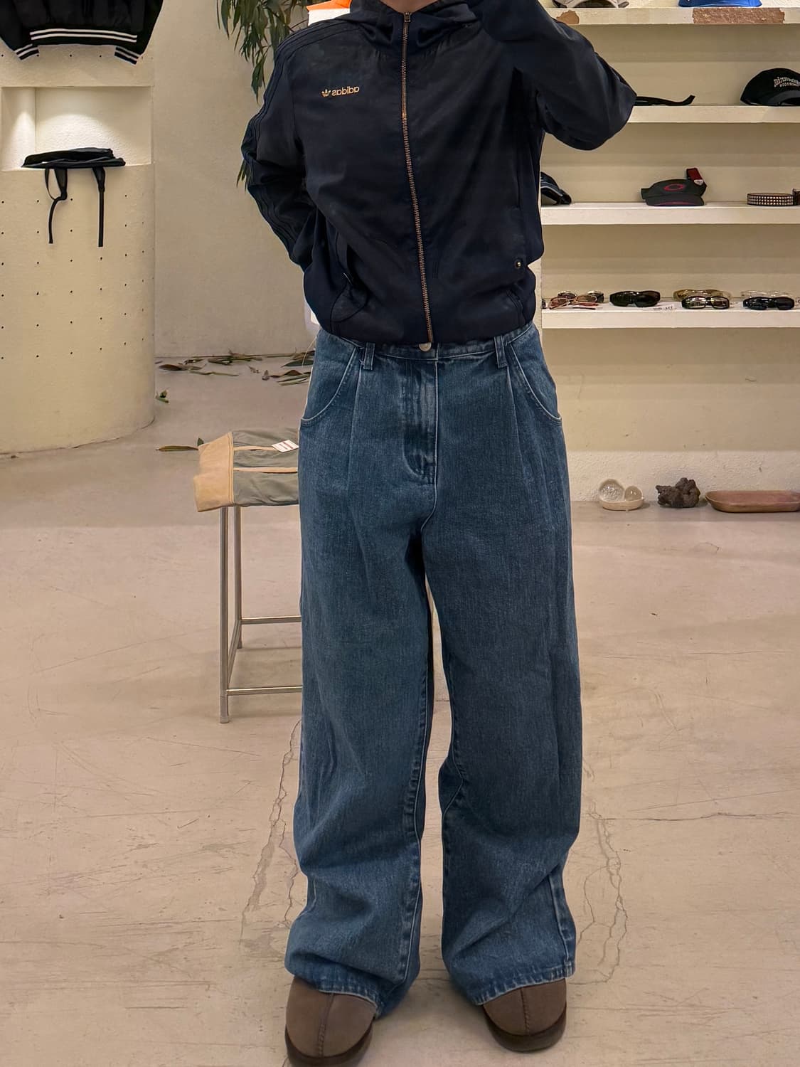 노매뉴얼 와이드 데님 팬츠 U547 상품이미지1