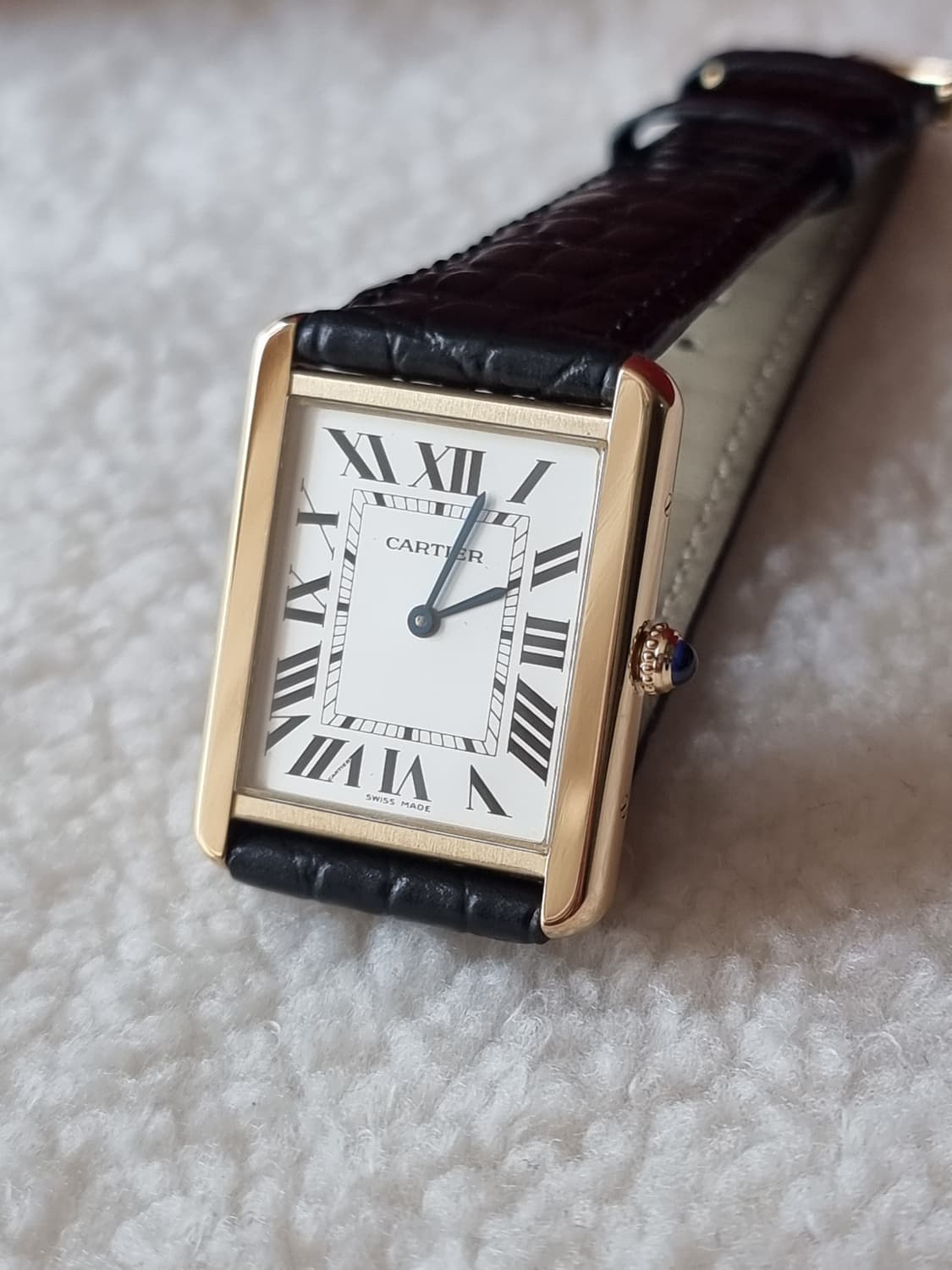 [까르띠에 정품보증서] 탱크솔로 18K 옐로우골드 L 쿼츠 남성시계 06 상품이미지2