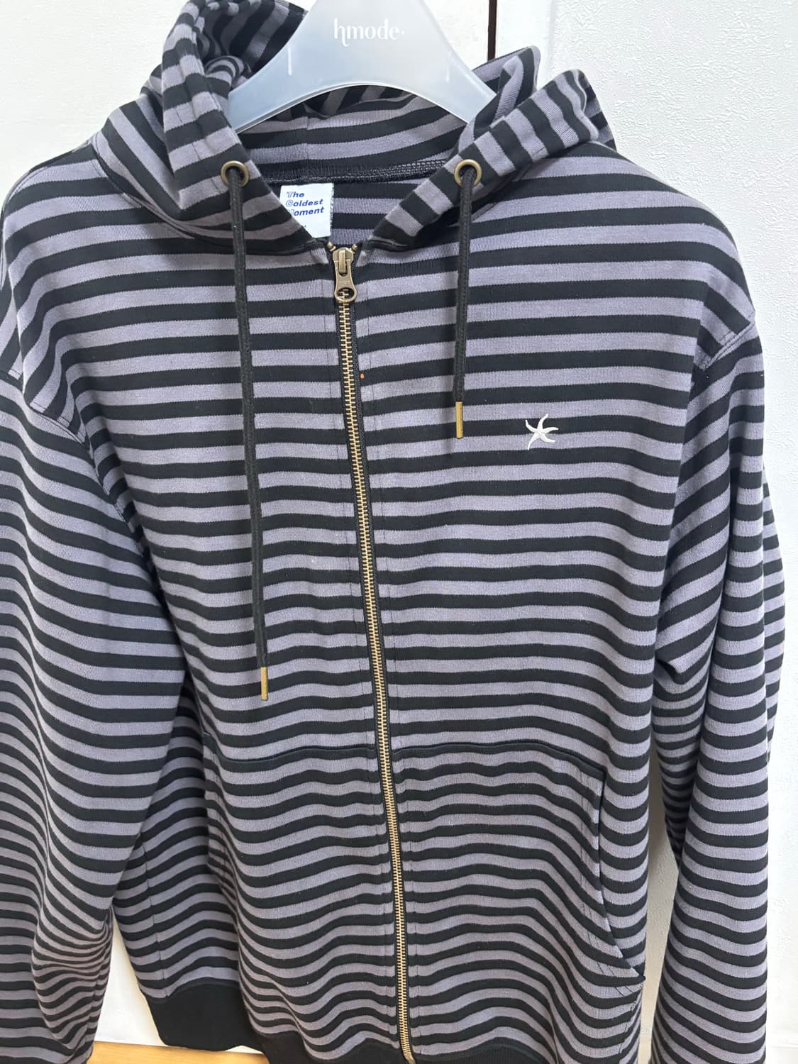 더콜디스트모먼트 스트라이프 후드집업 m 상품이미지3