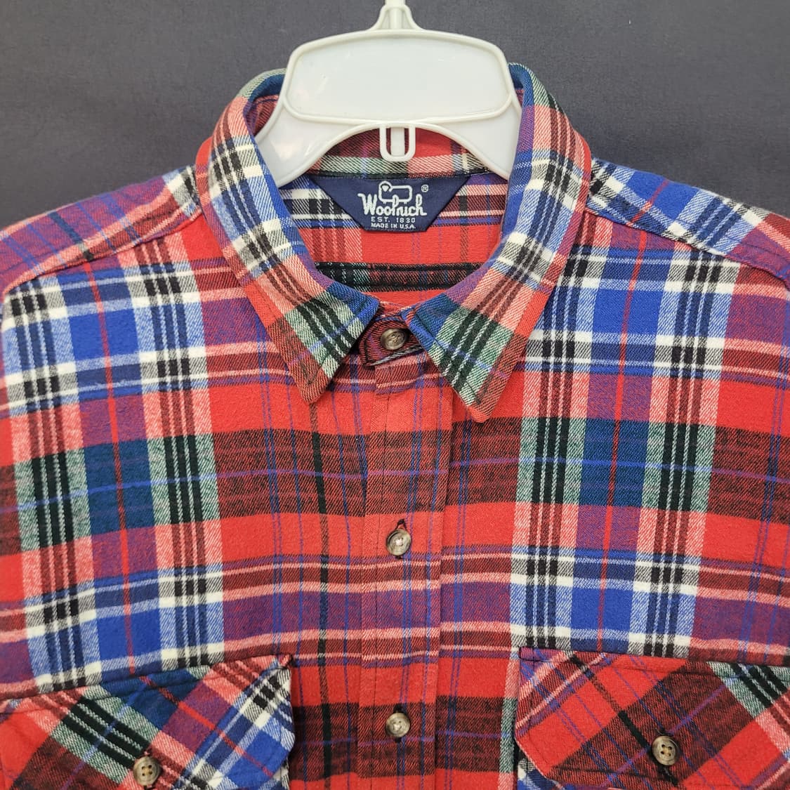 Woolrich 빈티지 1980s USA 체크 플란넬 셔츠 상품이미지2