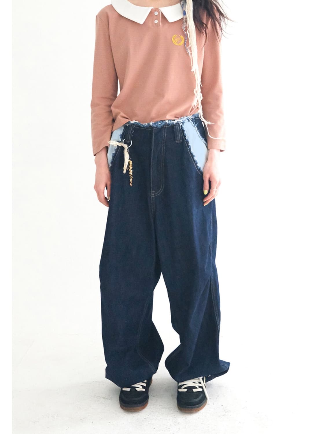 샵페어리 cut-off denim maxi pants (blue) 상품이미지2
