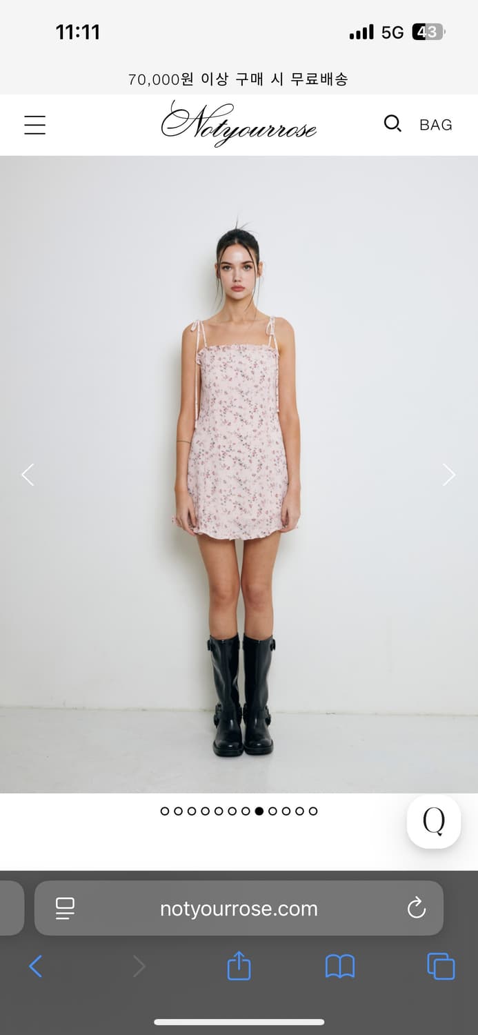 Not your rose frill mini dress 상품이미지2