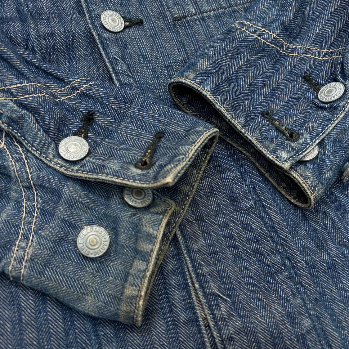 90s evisu evis 에비수 히코리 워크 초어 데님자켓  상품이미지4