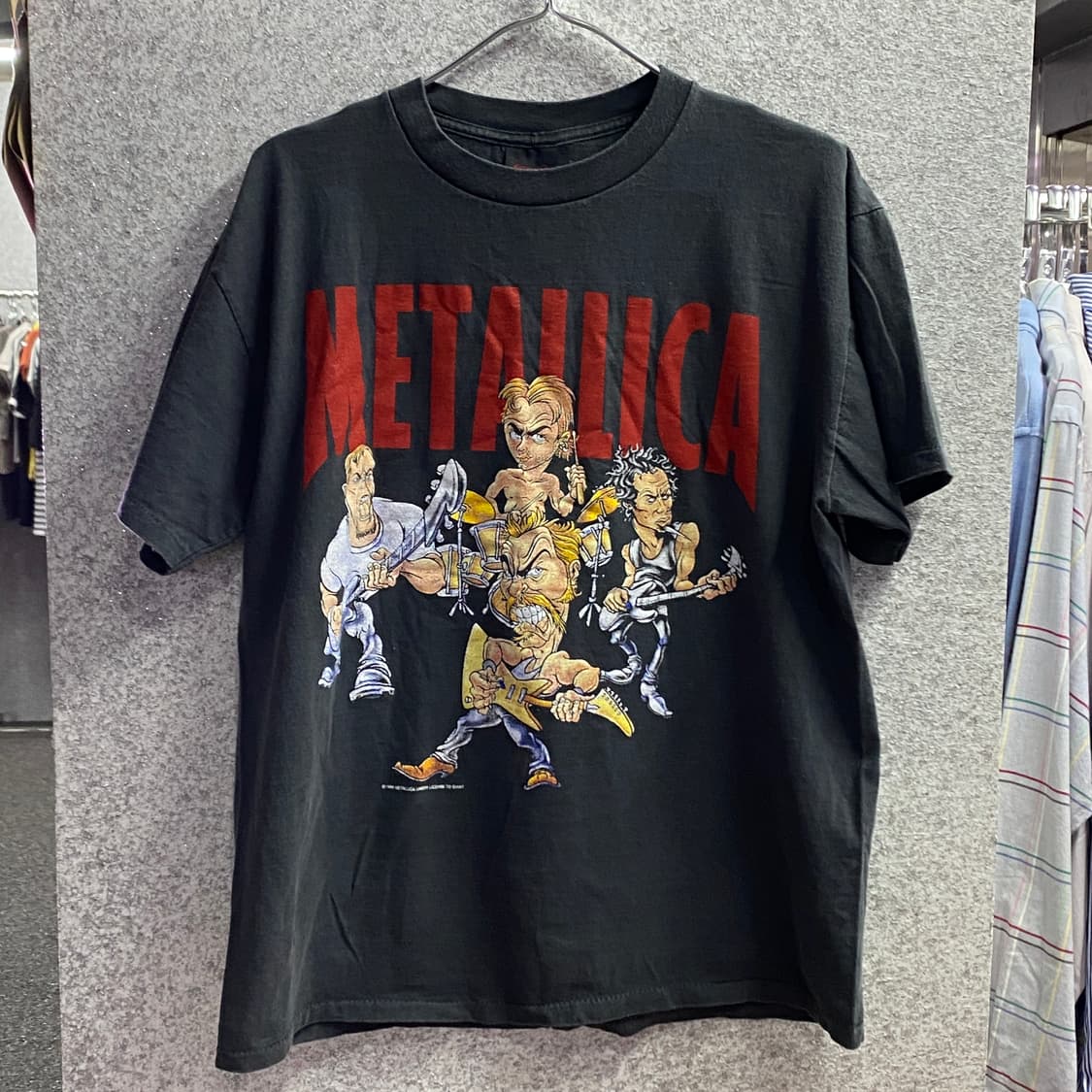 메탈리카 밴드 캐리커쳐 프린팅 반팔티 B4250 상품이미지2