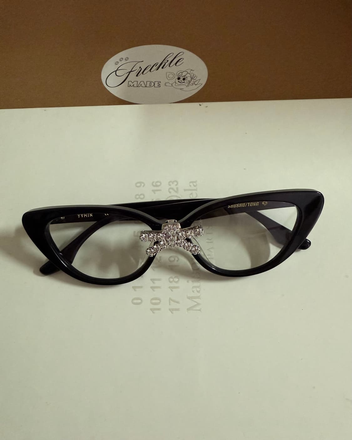 슈슈통 위민 젬스톤 보우 긱시크 안경 shushutong yvmin 상품이미지1