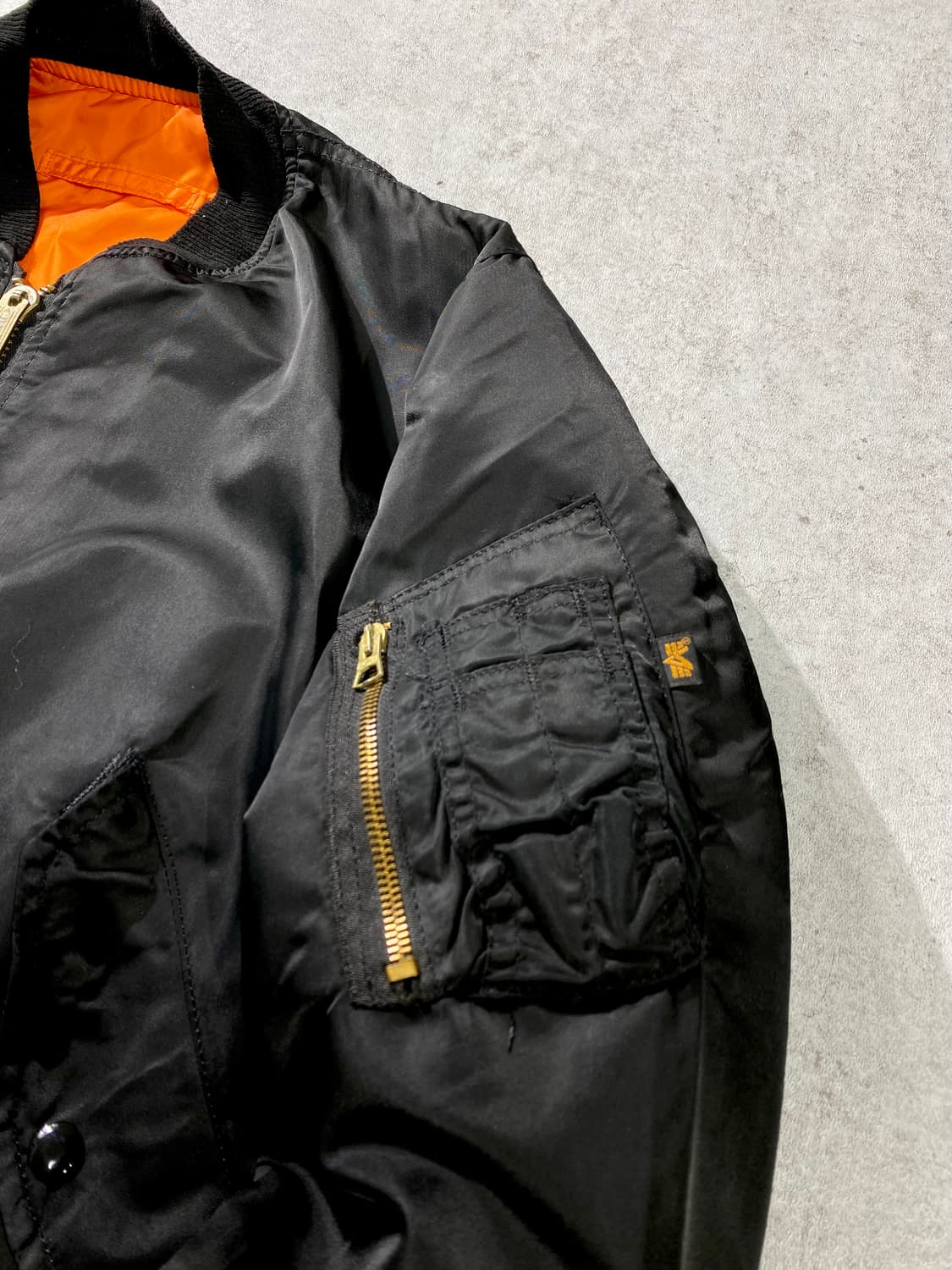 [M] 90s USA 알파인더스트리 MA-1 플라이트 자켓 상품이미지4