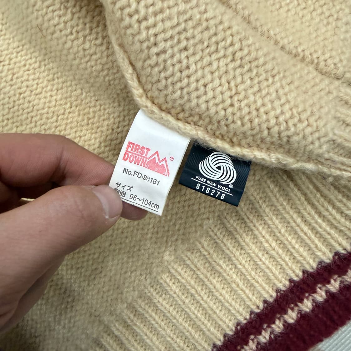(M)JPN 퍼스트 다운 First down 울 니트집업 상품이미지4