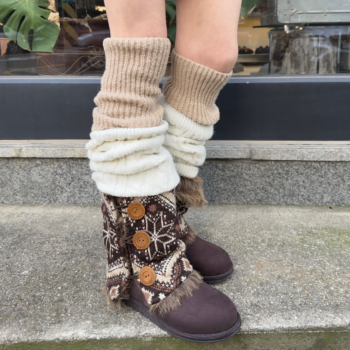 00s MUK LUKS 퍼 랩 부츠 풀박스 상품이미지9