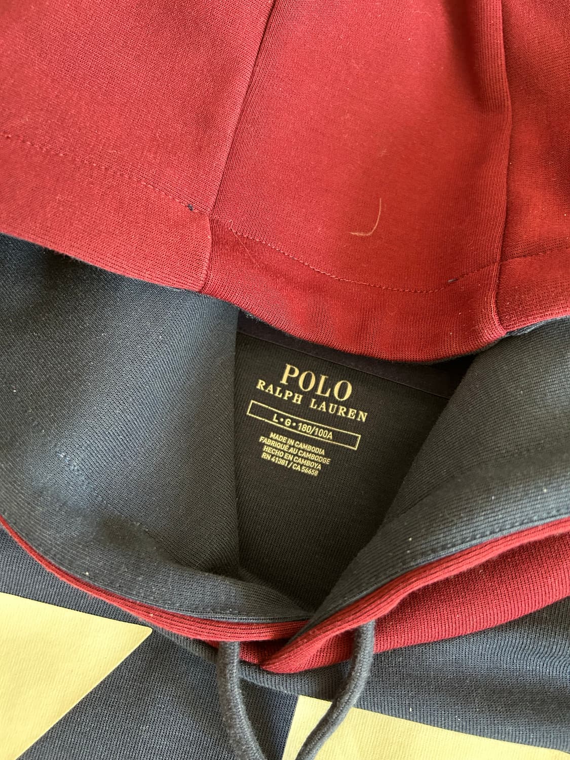 POLO 컬러블록 후드티 L 상품이미지2