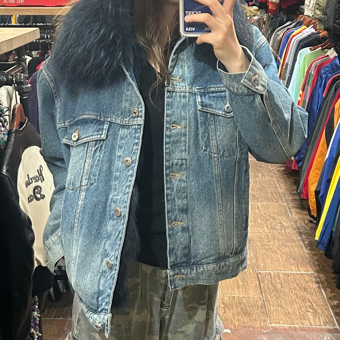 [HI] JS 뉴욕 데님 퍼 자켓  상품이미지3