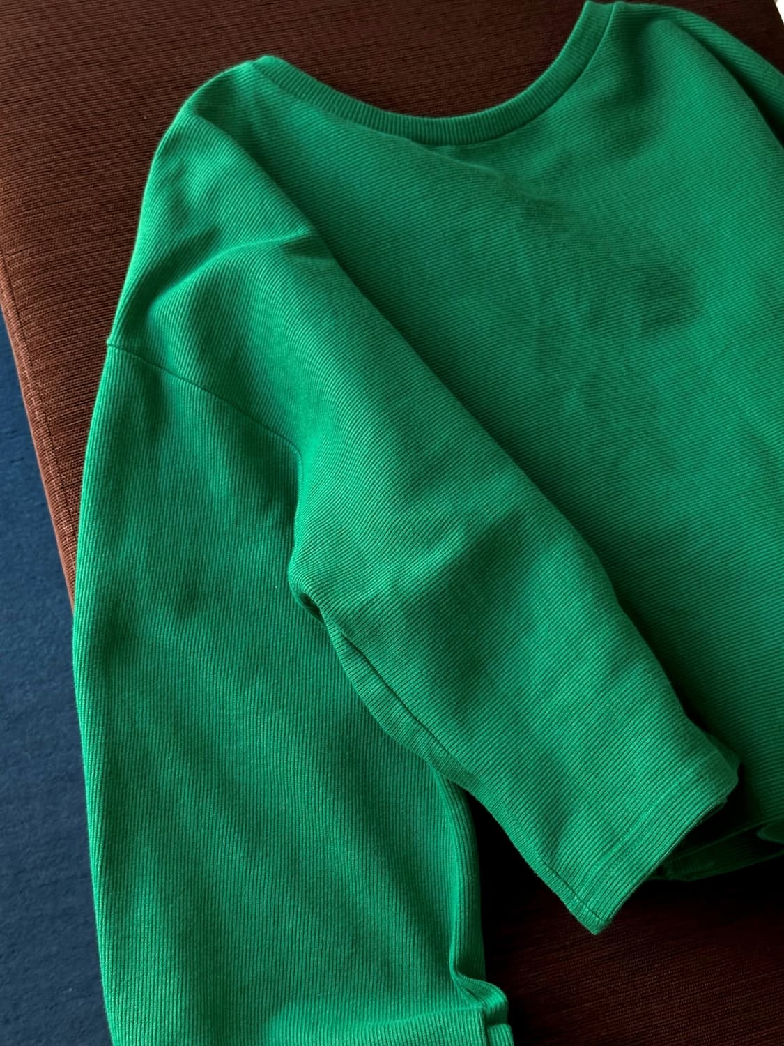 Cotton rib crew neck cardigan 상품이미지6