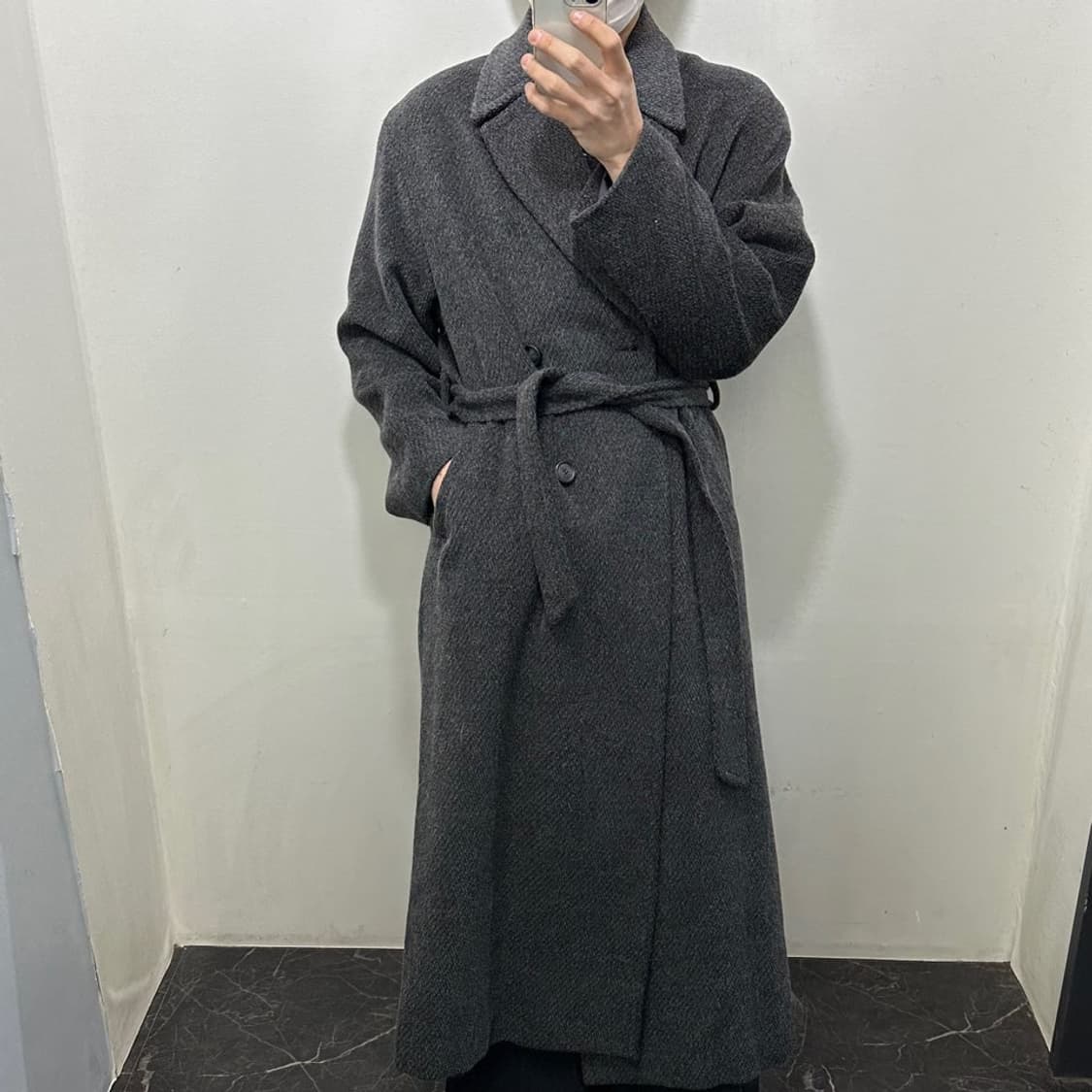 알파카 벨티드 더블코트 상품이미지1