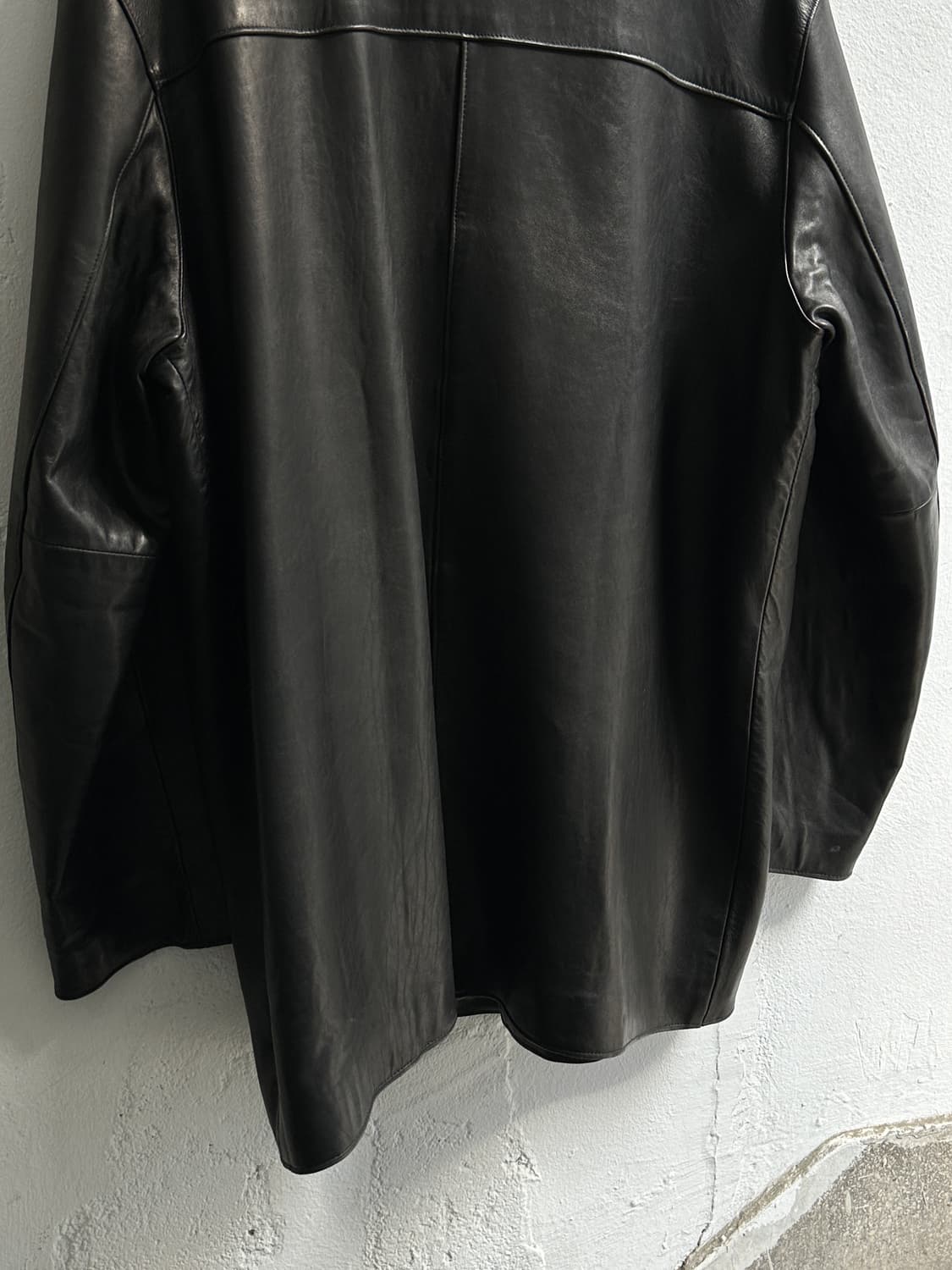 90's USA Made 골든베어 레더 코트 오버사이즈 코트 상품이미지8