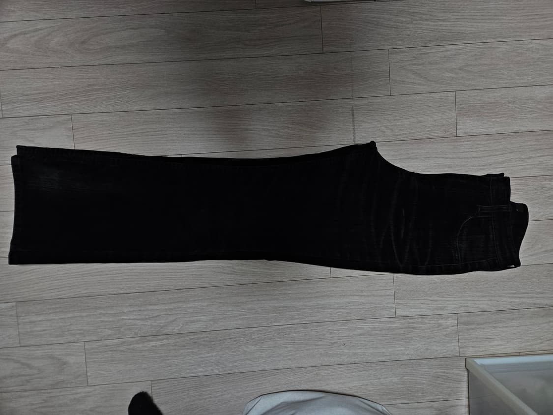 블랙 벨벳 부츠컷데님 스몰 상품이미지3