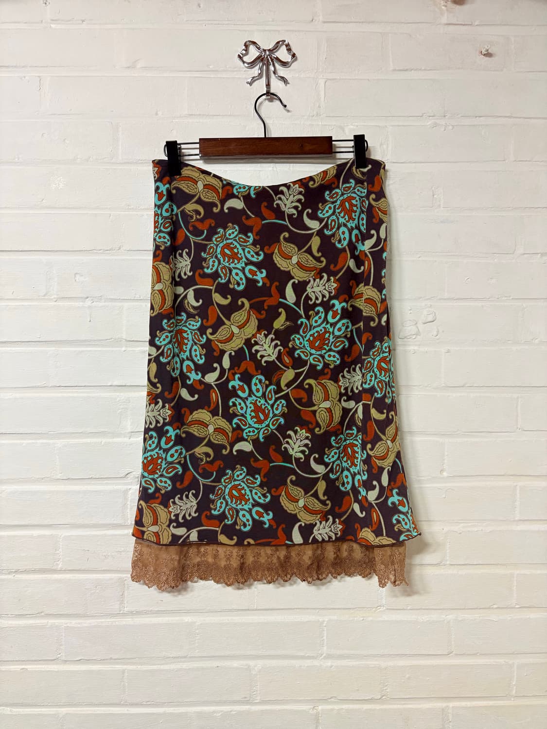 jpn vintage flower race midi skirt 상품이미지2