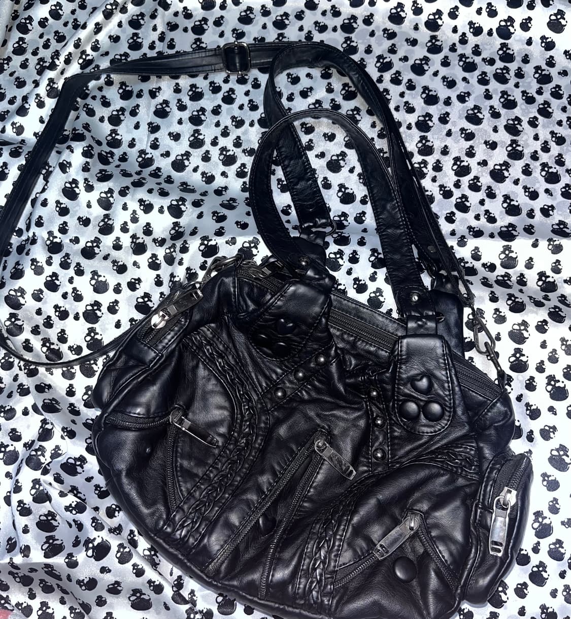 빈티지 펑크 레더 숄더백 상품이미지2