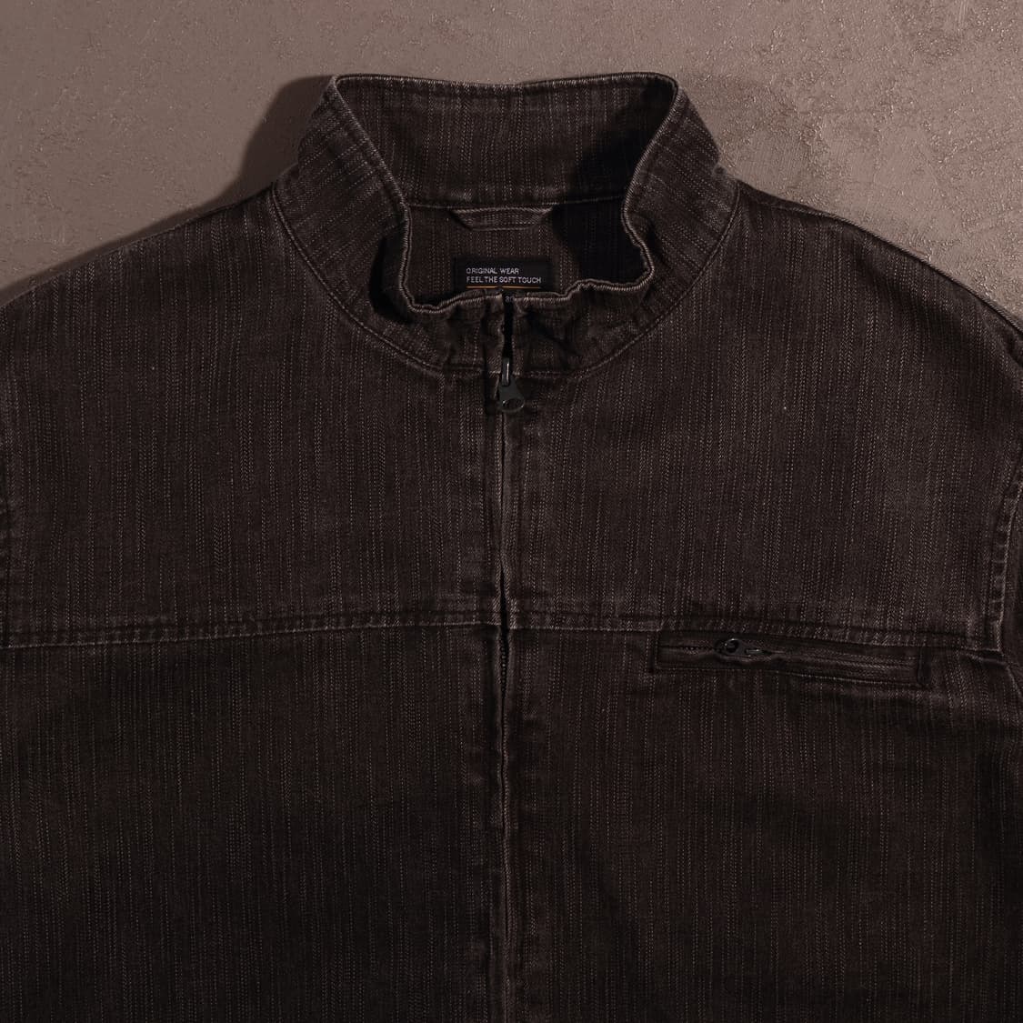 빈티지 흑청 집업 데님자켓 상품이미지2