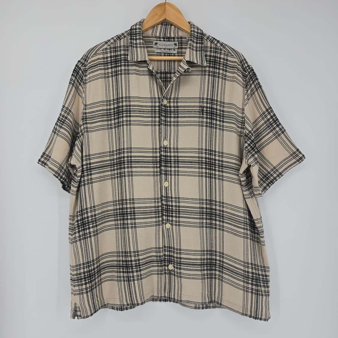 올세인츠 반팔 체크 셔츠 Plaid Organic Cotton 상품이미지10