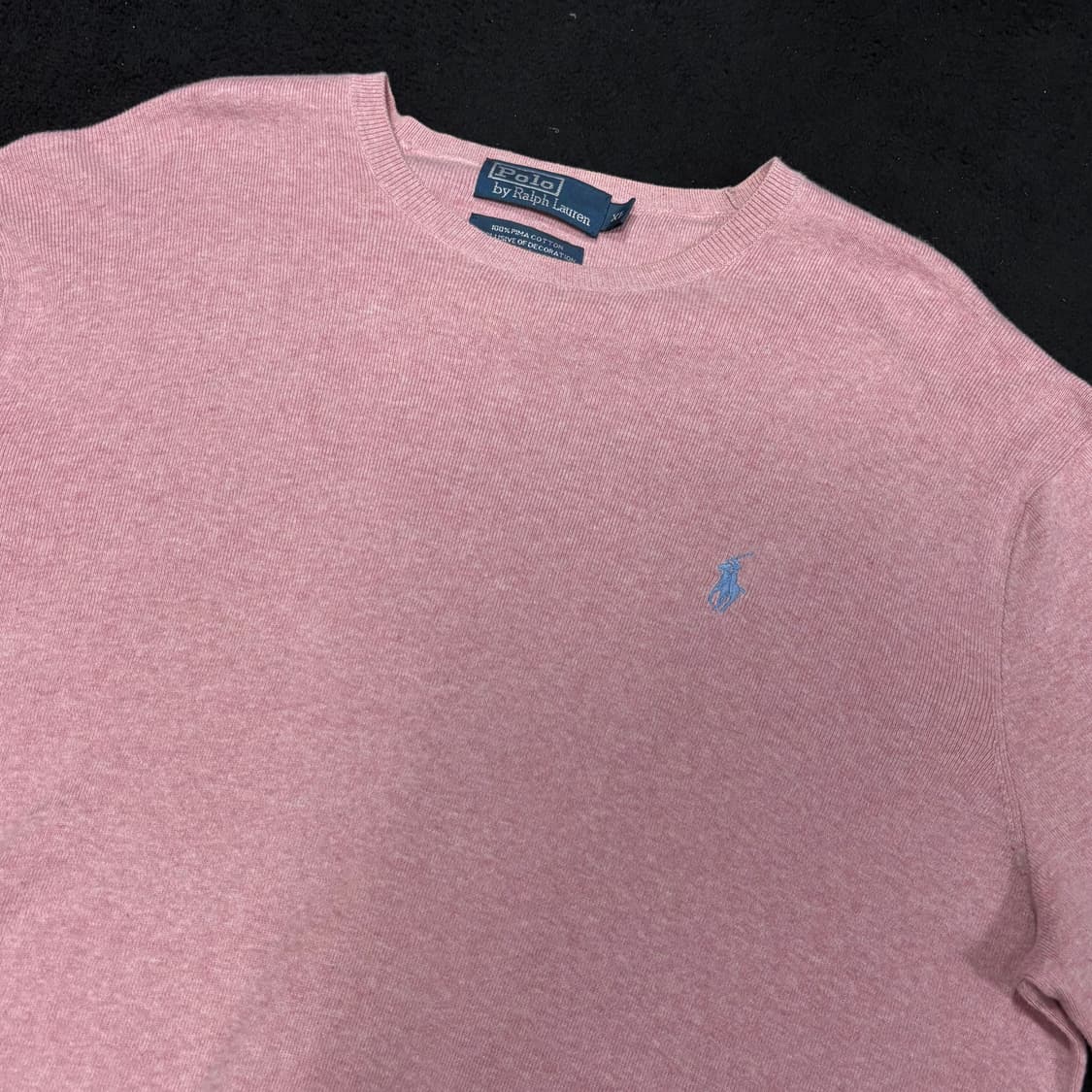 XL 폴로 랄프로렌 분홍 피마코튼 니트 상품이미지3