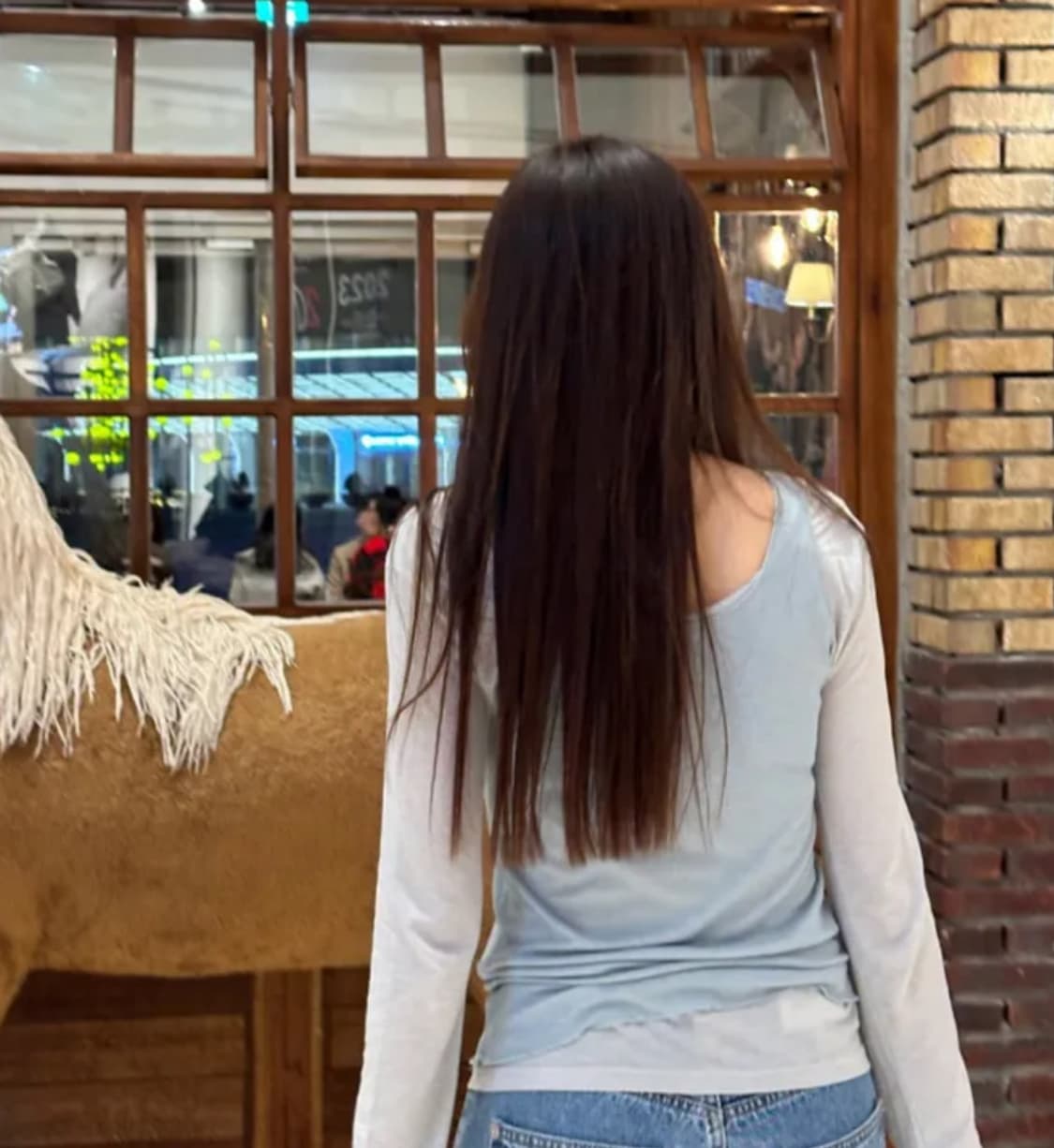니어웨어 레이어드 나시 티셔츠 세트 스카이블루 상품이미지4