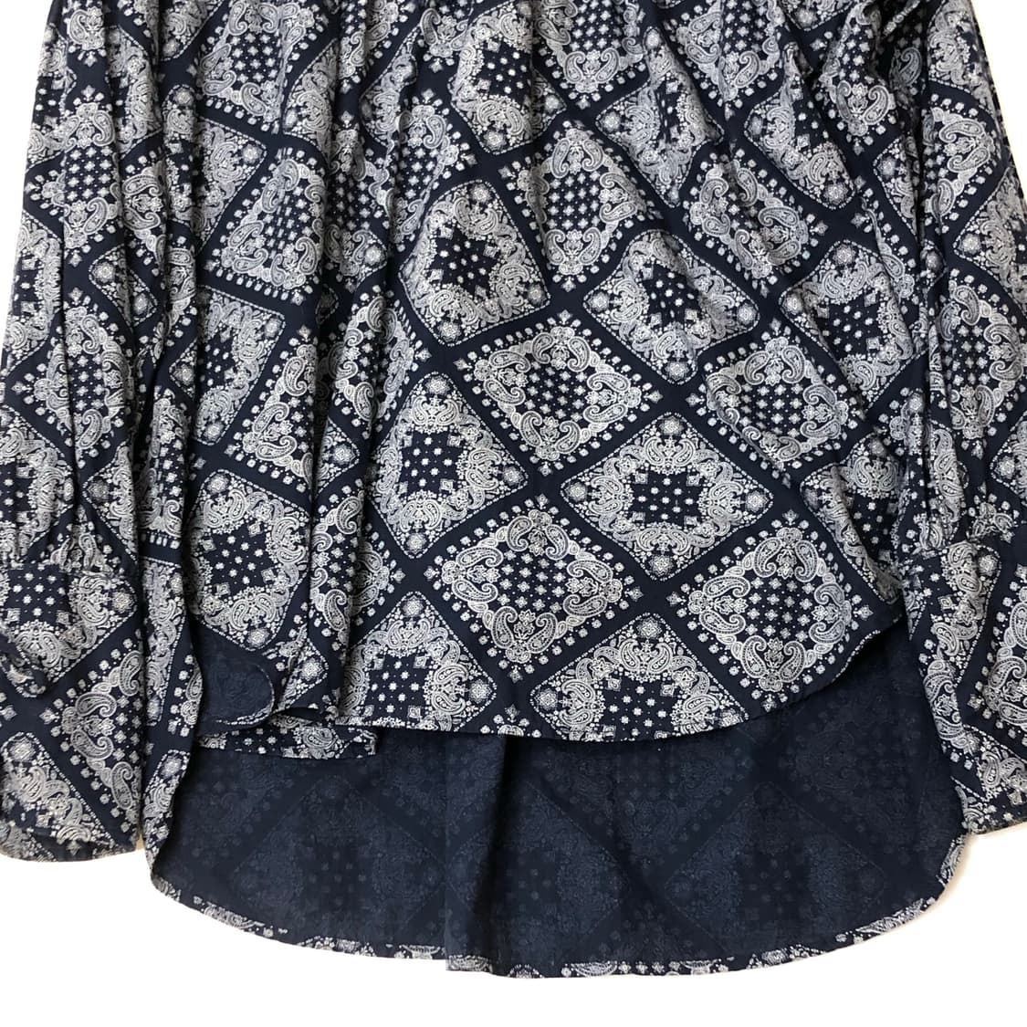 Aie 에이아이 네이비 페이즐리 스트링 셔츠 상품이미지5